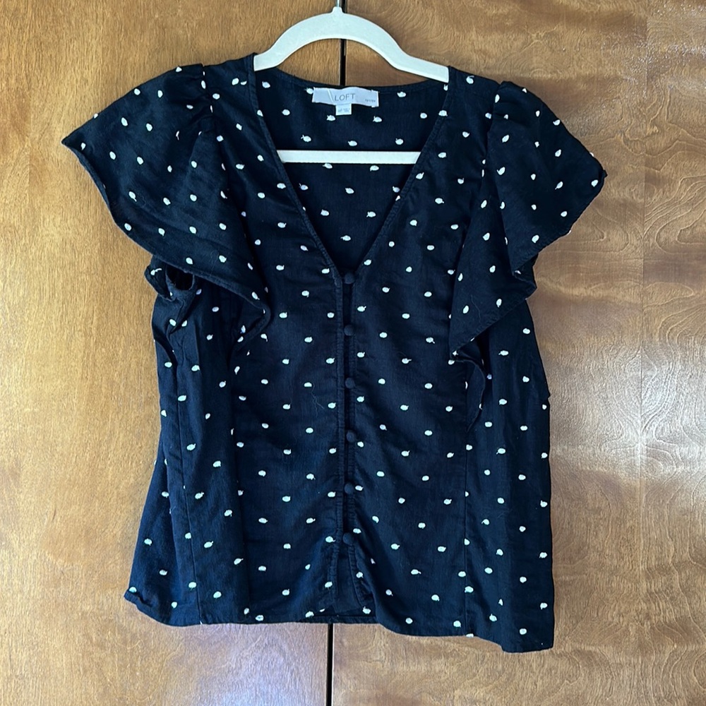 V Neck Ruffle Top